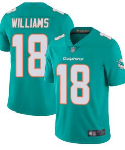 Men's Miami Dolphins #18 Preston Williams Aqua Vapor Untouchable Limited Stitched NFL Jersey