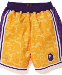 Los Angeles Lakers Yellow NBA Shorts 009