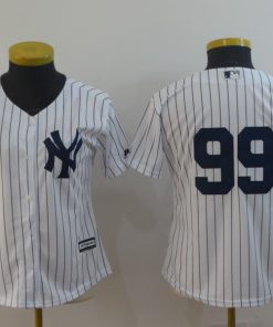 Women's New York Yankees #99 Aaron Judge White 2019 Cool Base Stitched MLB Jersey(Run Small)