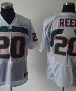 Hurricanes #20 Ed Reed White Stitched NCAA Jerseys