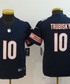 Youth Chicago Bears #10 Mitchell Trubisky Navy Vapor Untouchable Limited Stitched NFL Jersey