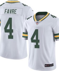 Nike Packers #4 Brett Favre White Men's Stitched NFL Limited Rush Jersey