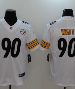 Men's Pisttsburgn Steelers #90 T.J. Watt White Vapor Untouchable Player Limited Jersey