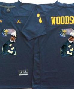 Wolverines #2 Charles Woodson Navy Blue Player Fashion Stitched NCAA Jersey