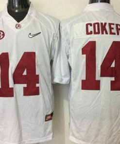 Crimson Tide #14 Jake Coker White Limited Stitched NCAA Jersey