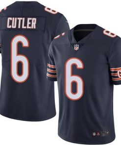 Nike Bears #6 Jay Cutler Navy Blue Men's Stitched NFL Limited Rush Jersey
