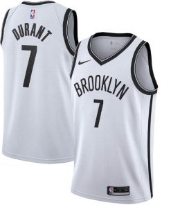 Men's Brooklyn Nets White # 7 Kevin Durant Association Edition Swingman Stitched NBA Jersey
