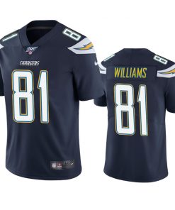Men's Los Angeles Chargers #81 Mike Williams Navy 2019 100th Season Vapor Untouchable Limited Stitched NFL Jersey
