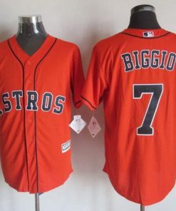 Astros #7 Craig Biggio Orange New Cool Base Stitched MLB Jersey