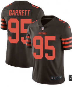 Men's Cleveland Browns Brown #95 Myles Garrett Limited Stitched NFL Jersey