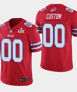 Men's Buffalo Bills ACTIVE PLAYER Custom Red 2021 Super Bowl LV Limited Stitched NFL Jersey
