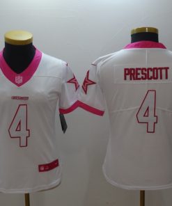 Women's Dallas Cowboys #4 Dak Prescott White Vapor Untouchable Limited Stitched NFL Jersey