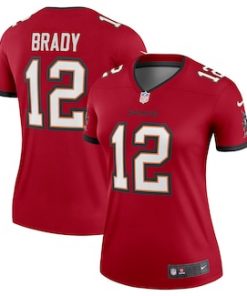 Women's Tampa Bay Buccaneers #12 Tom Brady Red Stitched NFL Jersey(Run Small)