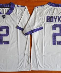 Horned Frogs #2 Trevone Boykin White Stitched NCAA Jersey