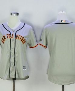 Giants Blank Grey Women's Road Stitched MLB Jersey