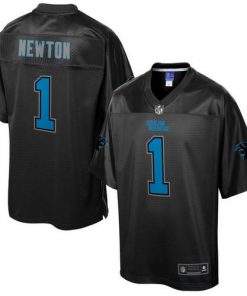 Nike Panthers #1 Cam Newton Black Men's NFL Pro Line Black Reverse Fashion Game Jersey