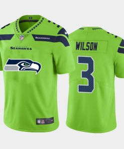 Men's Seattle Seahawks #3 Russell Wilson Green 2020 Team Big Logo Limited Stitched NFL Jersey