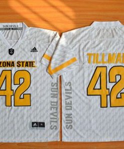 Sun Devils #42 Pat Tillman New White Stitched NCAA Jersey