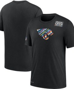 Men's Jacksonville Jaguars 2020 Black Sideline Crucial Catch Performance NFL T-Shirt