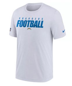 Men's Los Angeles Chargers White Sideline Dri-FIT NFL T-Shirt