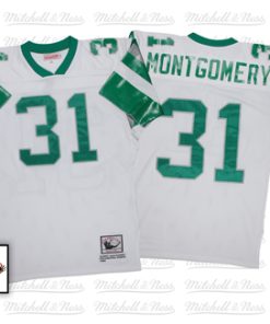 Mitchell And Ness Eagles #31 Wilbert Montgomery White Stitched Throwback NFL Jersey