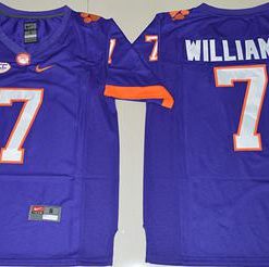 Tigers #7 Mike Williams Purple Limited Stitched NCAA Jersey