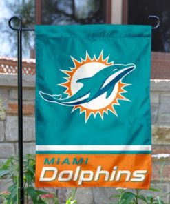 Miami Dolphins Double-Sided Garden Flag 001 (Pls Check Description For Details)