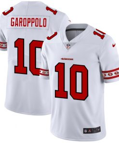 Men's San Francisco 49ers #10 Jimmy Garoppolo White 2019 Team Logo Cool Edition Stitched NFL Jersey