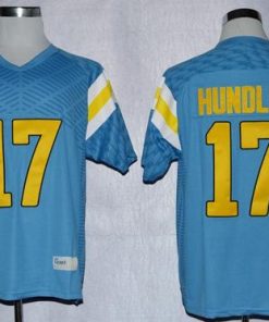 Bruins #17 Brett Hundley Blue PAC-12 Patch Stitched NCAA Jersey