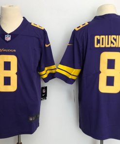 Men's Minnesota Vikings #8 Kirk Cousins Purple Limited Color Rush Stitched NFL Jersey