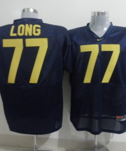 Wolverines #77 Jacke Long Blue Stitched NCAA Jersey