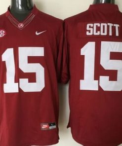 Crimson Tide #15 JK Scott Red Stitched NCAA Jersey