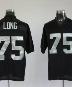 Mitchell and Ness Raiders Howie Long #75 Stitched Black NFL Jersey