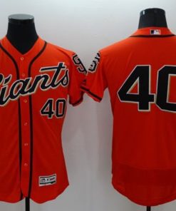 Giants #40 Madison Bumgarner Orange Flexbase Authentic Collection Stitched MLB Jersey