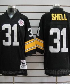 Mitchell And Ness Steelers #31 Donnie Shell Black Stitched NFL Jersey