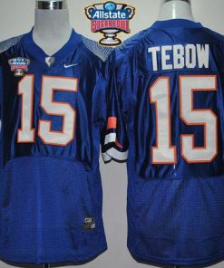 Gators #15 Tim Tebow Blue Pro Combat Allstate Sugar Bowl Stitched NCAA Jersey