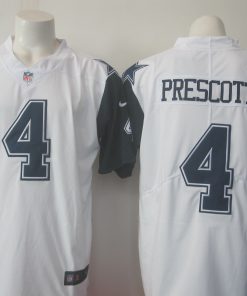 Men's Nike Cowboys #4 Dak Prescott White Limited Rush Stitched NFL Jersey