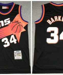 Men's Phoenix Suns #34 Charles Barkley Black 1992-93 Throwback Stitched NBA Jersey