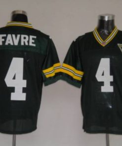 Mitchell & Ness Packers #4 Brett Favre Green With 75 Anniversary Patch Stitched Throwback NFL Jersey