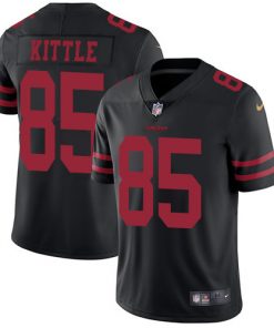 Men's San Francisco 49ers #85 George Kittle Black Vapor Untouchable Limited Stitched NFL Jersey