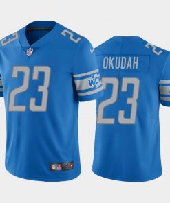 Men's Detroit Lions #23 Jeff Okudah Blue Vapor Untouchable Limited Stitched NFL Jersey