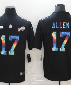 Men's Buffalo Bills #17 Josh Allen 2020 Black Crucial Catch Limited Stitched NFL Jersey