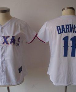 Rangers #11 Yu Darvish White Women's Fashion Stitched MLB Jersey