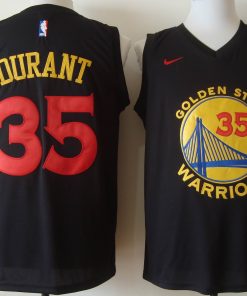 Men's Nike Golden State Warriors #35 Kevin Durant Black New Fashion Stitched NBA Jersey