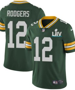 Men's Green Bay Packers #12 Aaron Rodgers Green Super Bowl LIV Vapor Untouchable Stitched NFL Limited Jersey