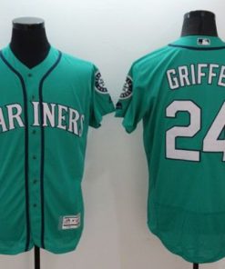 Mariners #24 Ken Griffey Green Flexbase Authentic Collection Stitched MLB Jersey