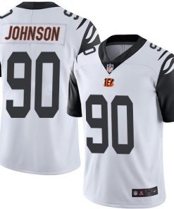 Nike Bengals #90 Michael Johnson White Men's Stitched NFL Limited Rush Jersey