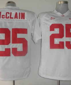 Crimson Tide #25 Rolando McClain White Stitched NCAA Jersey