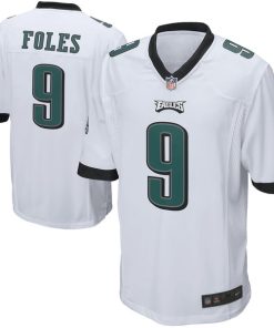 Men's Philadelphia Eagles #9 Nick Foles White Game Stitched NFL Jersey