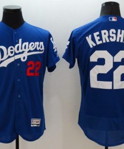 Dodgers #22 Clayton Kershaw Blue Flexbase Authentic Collection Stitched MLB Jersey
